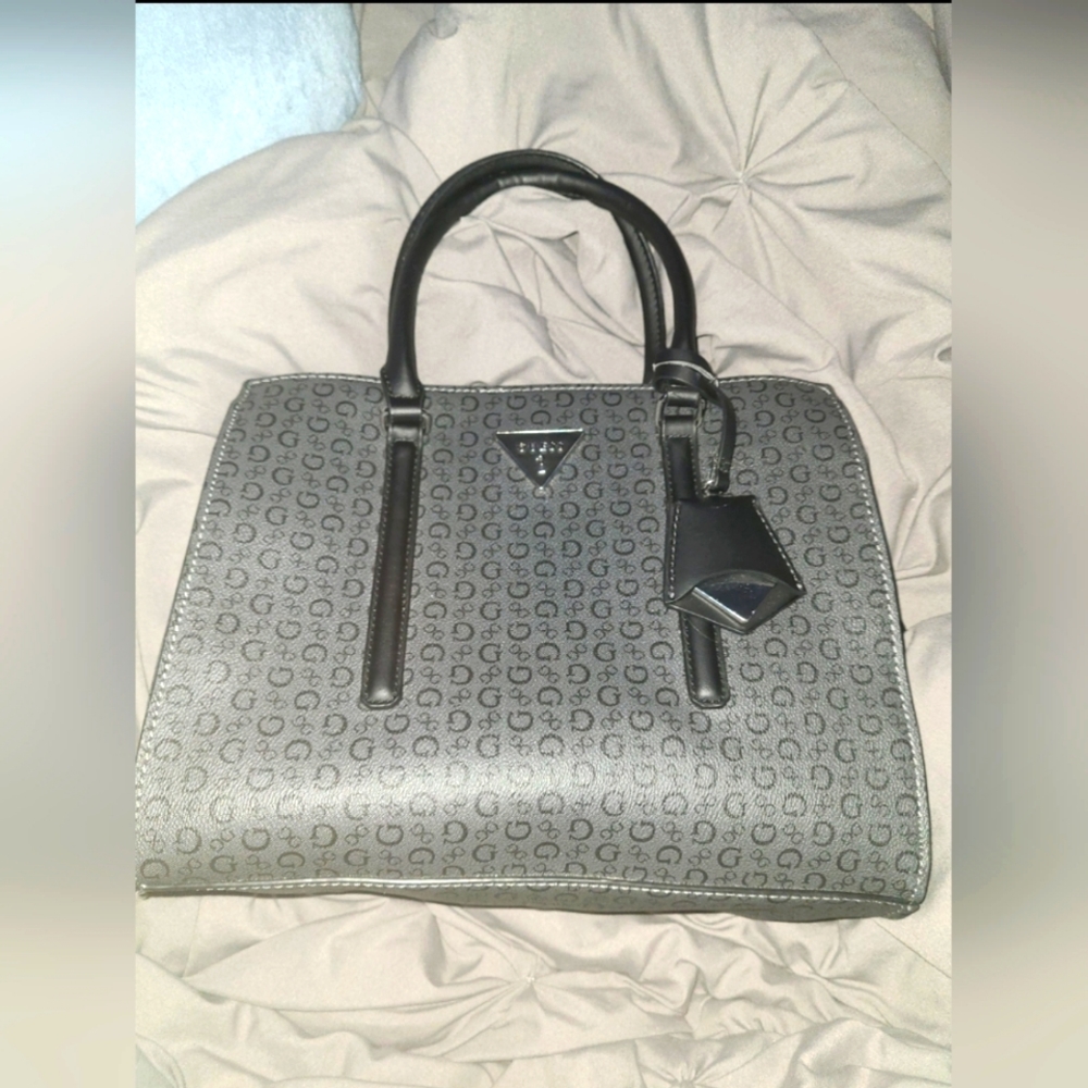 Black, leather, GUESS bag